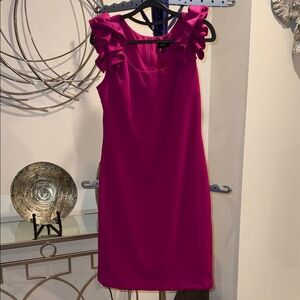 Elegant Pink Ruffle Dress